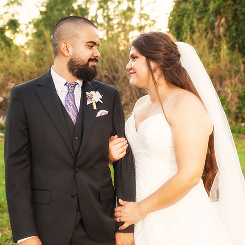 bride and groom wedding photo in Florida