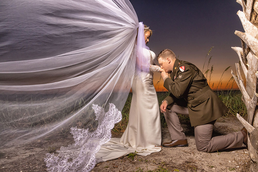 Military wedding photos in Fort Myers, Florida by Chris Kovaz