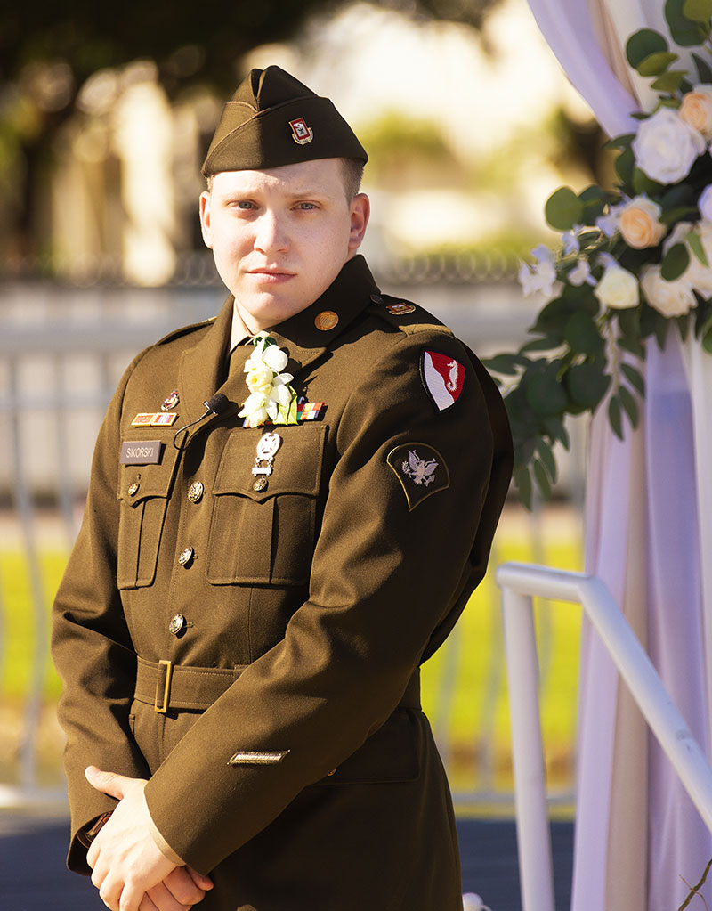 Military wedding photos in SW Florida