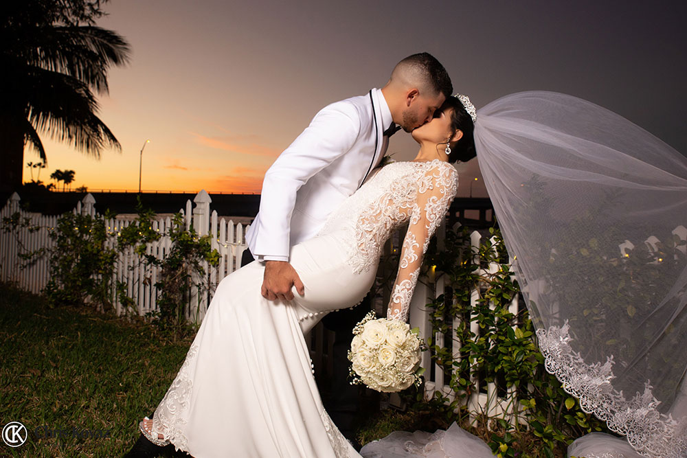 Sunset wedding photos by Chris Kovaz