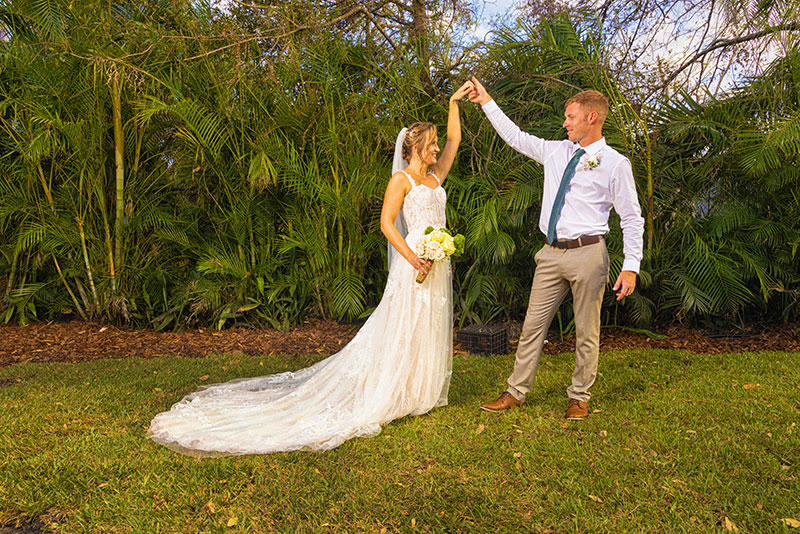 Light and airy wedding photograph