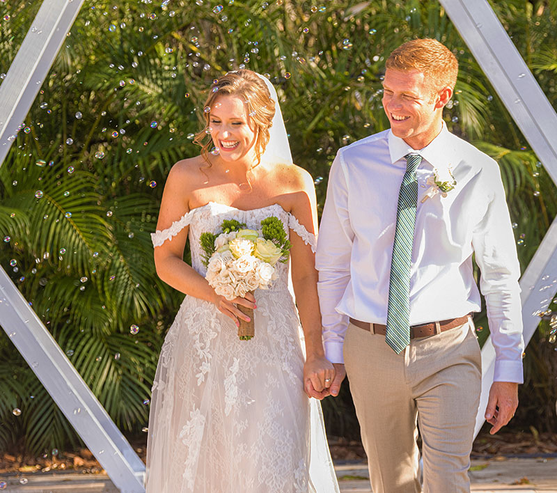 Light and airy wedding photograph