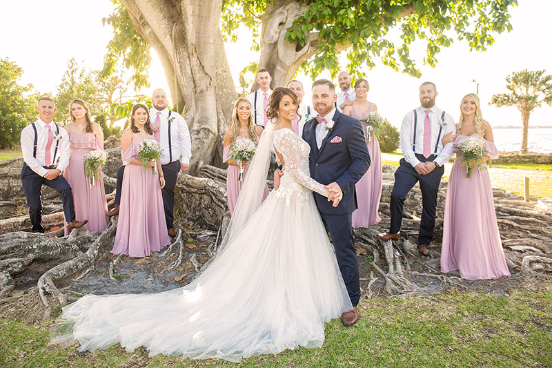 Light and airy wedding photograph